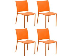 Chaise de jardin Bonbon pour enfant (Lot de 4) (Orange)