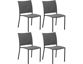 Chaise de jardin Bonbon pour enfant (Lot de 4) (Gris)
