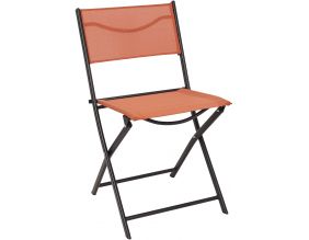 Chaise de jardin pliable en acier Elba (Orange terracotta)