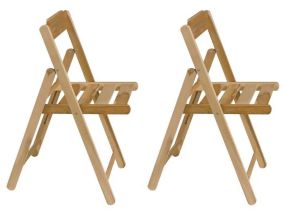 Chaise de jardin pliante en teck FSC (Lot de 2)