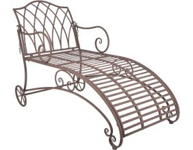 Chaise longue en métal