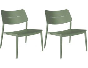 Chaise lounge jardin en aluminium Chic (Lot de 2) (Amande)