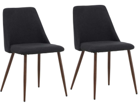 Chaise en métal et tissu Night (Lot de 2)
