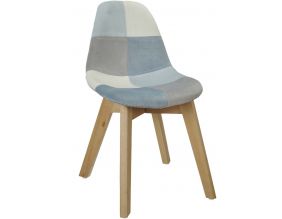 Chaise patchwork pour enfant Léonie (Bleu)