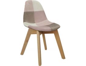 Chaise patchwork pour enfant Léonie (Rose)