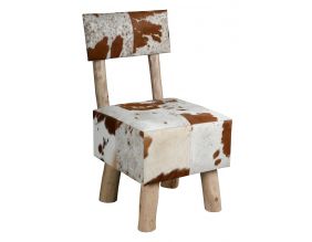 Chaise en peau de vache et eucalyptus
