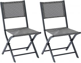 Chaise pliante Modulo (Lot de 2) (Gris)