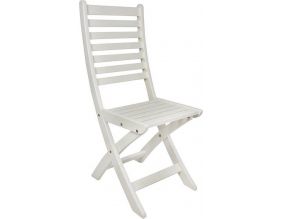 Chaise pliante en pin (Blanc)