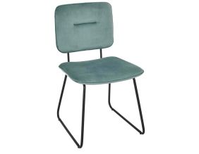 Chaise en polyester et acier Adele (Vert de gris)