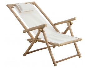 Chaise relax pliante en bambou