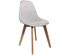 Chaise scandinave assise grosse maille (Gris clair)