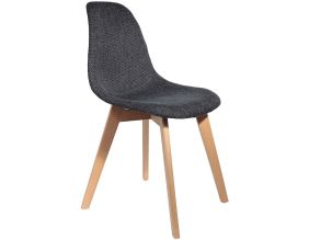 Chaise scandinave assise grosse maille (Noir)
