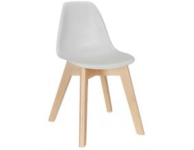 Chaise scandinave pour enfants coque polypropylène (Gris)