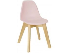 Chaise scandinave pour enfants coque polypropylène (Rose)