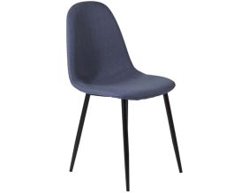 Chaise en tissu avec pied en acier Polar (Bleu et noir)