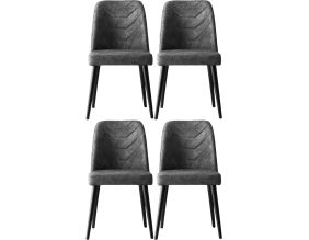 Chaise en velours Dallas (Lot de 4)