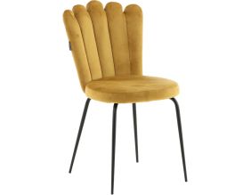 Chaise en velours et métal Limhamn (Jaune)