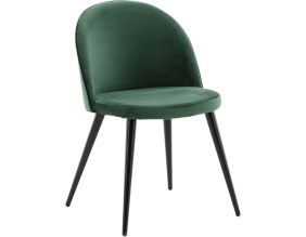 Chaise en velours avec pieds en acier Velvet (Vert)