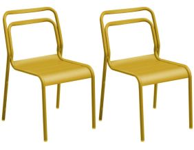 Chaises en aluminium Eos (Lot de 2) (Miel)