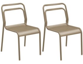 Chaises en aluminium Eos (Lot de 2) (Sable)