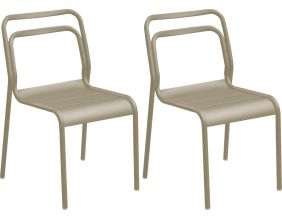 Chaises en aluminium Eos (Lot de 2) (Sauge)