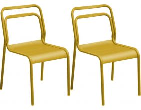 Chaises en aluminium Eos (Lot de 2) (Tournesol)