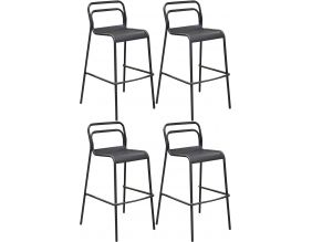 Chaises de bar en aluminium Eos (Lot de 4)