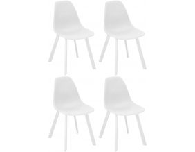 Chaises d'extérieur aluminium et résine Jato (Lot de 4) (Blanc)