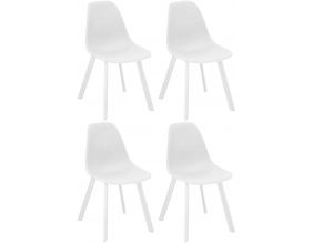 Chaises d'extérieur aluminium et résine Jato (Lot de 4) (Blanc)