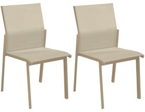 Chaises de jardin empilables Delia (Lot de 2) (Sable)