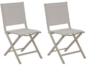 Chaises jardin pliantes en aluminium Thema (Lot de 2)