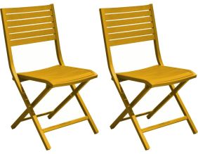 Chaises pliantes en aluminium Lucca (Lot de 2) (Miel)