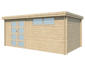 Chalet en bois 14.9 m² Moderne (Avec plancher + gouttière)