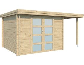 Chalet en bois 7,26 m² OREGON (Chalet avec extension 3,97 m²)
