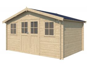 Chalet en bois 12.24 m² Ystad (Avec plancher + gouttière)