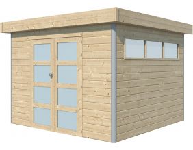 Chalet en bois profil aluminium contemporain 8.7 m² (Avec plancher)