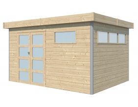 Chalet en bois profil aluminium contemporain 11.36 m² (Avec plancher)