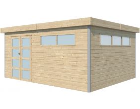 Chalet en bois profil aluminium contemporain 18.67 m² (Avec plancher)