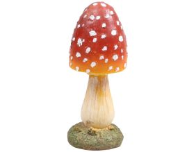 Champignon dans l'herbe en résine (Conique - hauteur 18 cm)