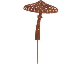 Champignon en métal rouillé sur pic (Champignon parasol)