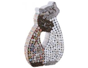 Chats en papier recyclé