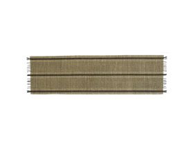 Linge de table en jonc naturel et noir (Chemin de table)