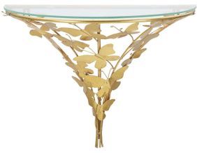 Chevet en métal et verre Butterflies 44.5 x 24.5 x 34.5 cm