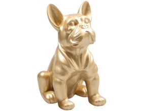 Chien bouledogue français coloré 37 x 25 x 22 cm (Doré)