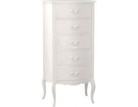Chiffonnier blanc 5 tiroirs Apolline