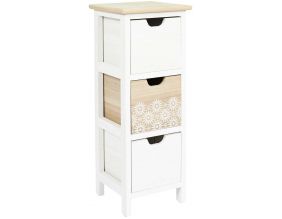 Chiffonnier en bois bicolore Chic (3 tiroirs)