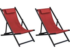 Chilienne en aluminium Linéa (Lot de 2) (Graphite et rouge)