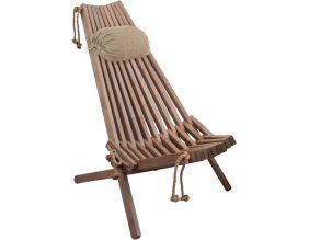 Chilienne en bois EcoChair (coussin offert) (Aulne gris)