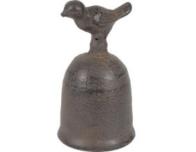 Cloche en fonte oiseau 15 cm