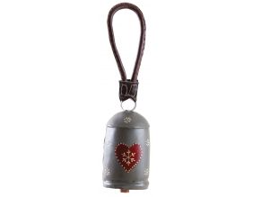 Cloche en métal avec coeur
